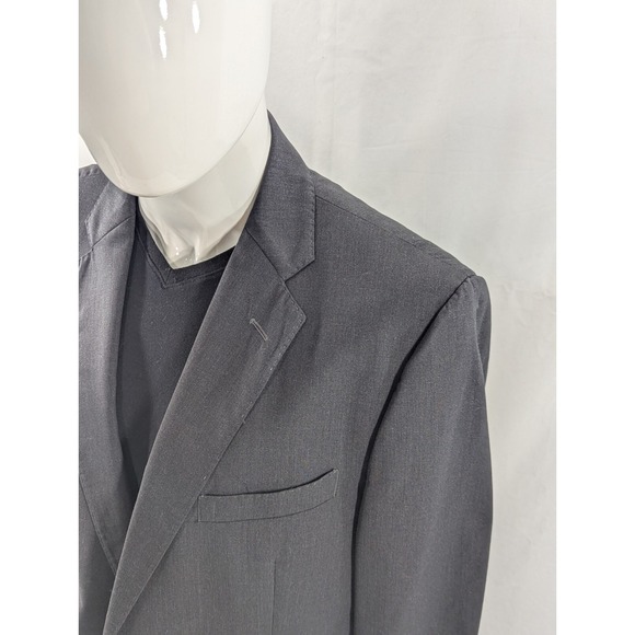 Ermenegildo Zegna Saks Fifth charcoal Slim Fit Suit Jacket Wool Blazer 44L 48" - Picture 2 of 15